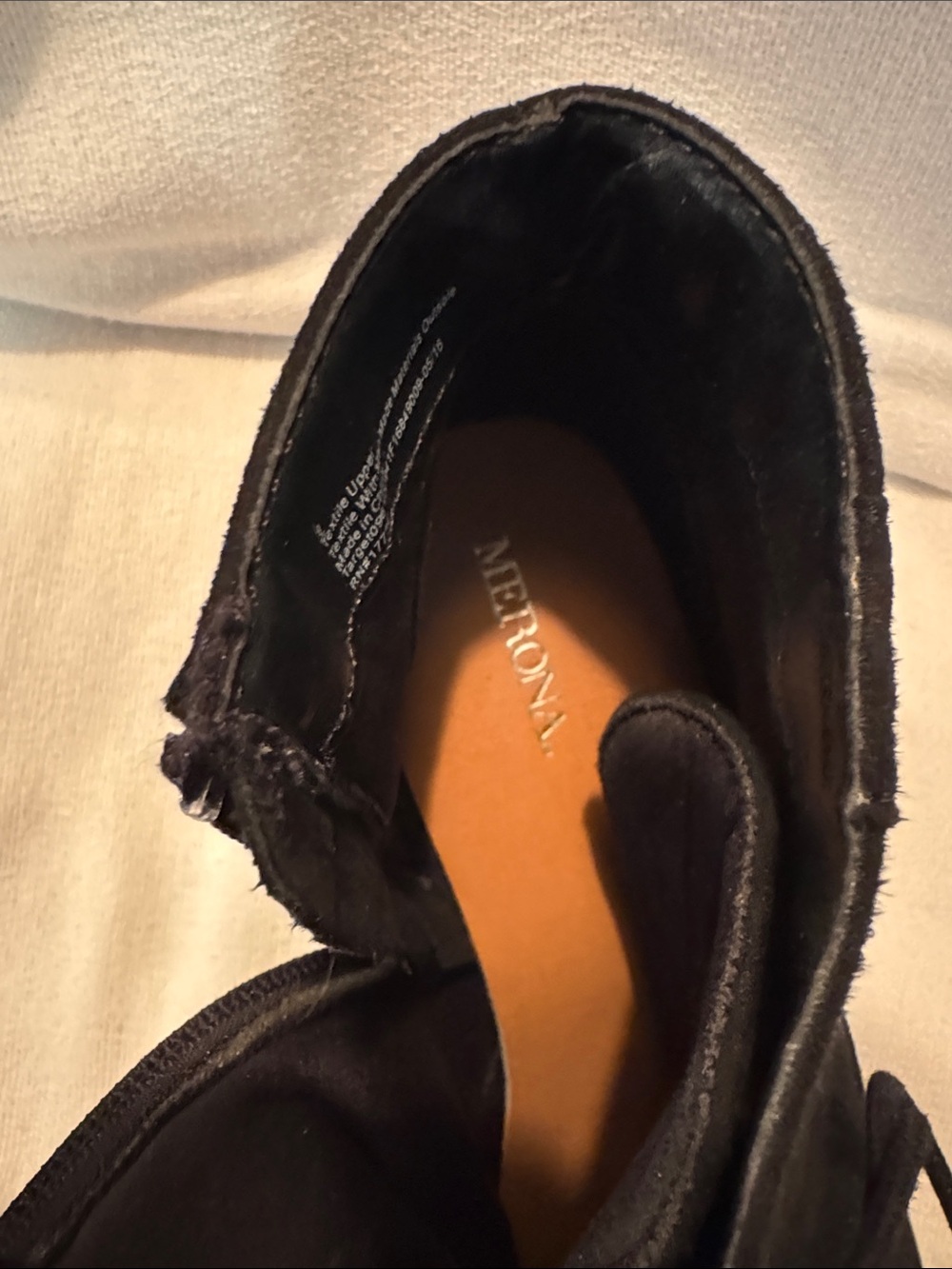Merona Black Suede Lace-Up Side Zip Wedge Ankle Booties  - Womens Size 9 - Picture 8 of 8